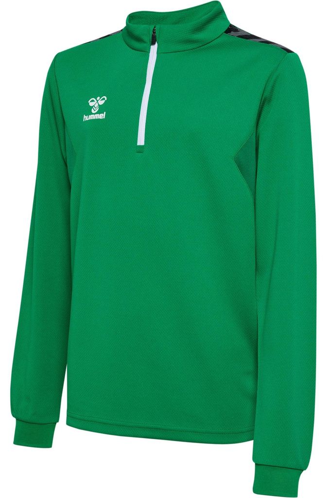 Hummel Authentic Half Zip Sweatshirt Kinder, grün, 128
