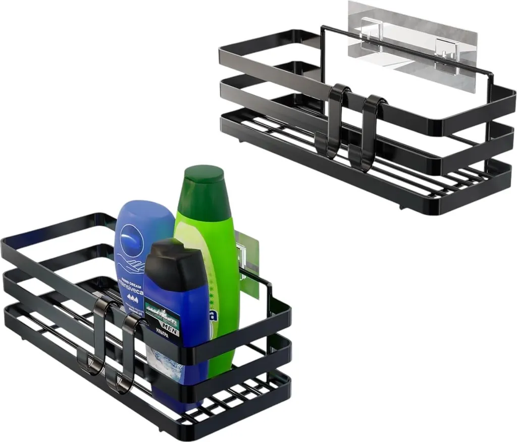 Étagère à épices gain de place pour cuisine et salle de bain noire