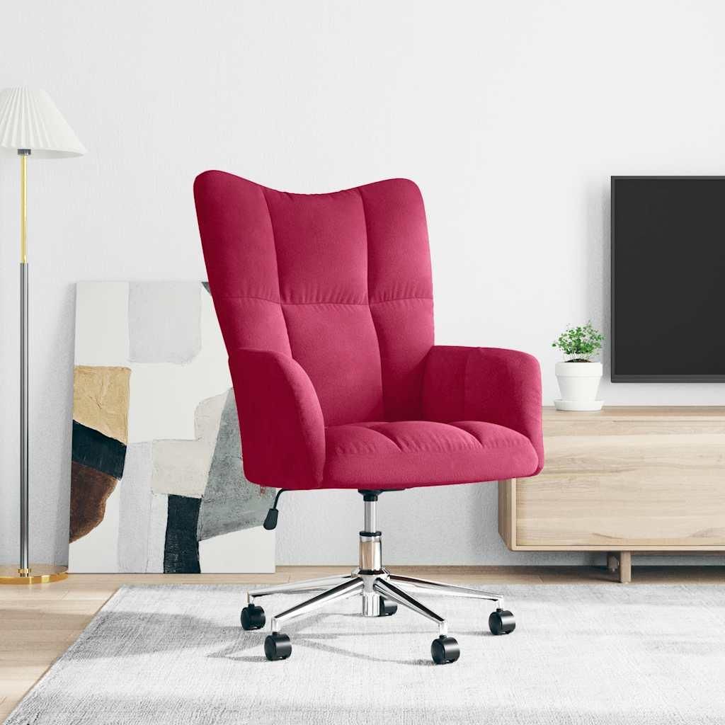 vidaXL Fauteuil relax vin rouge velours Image du produit 