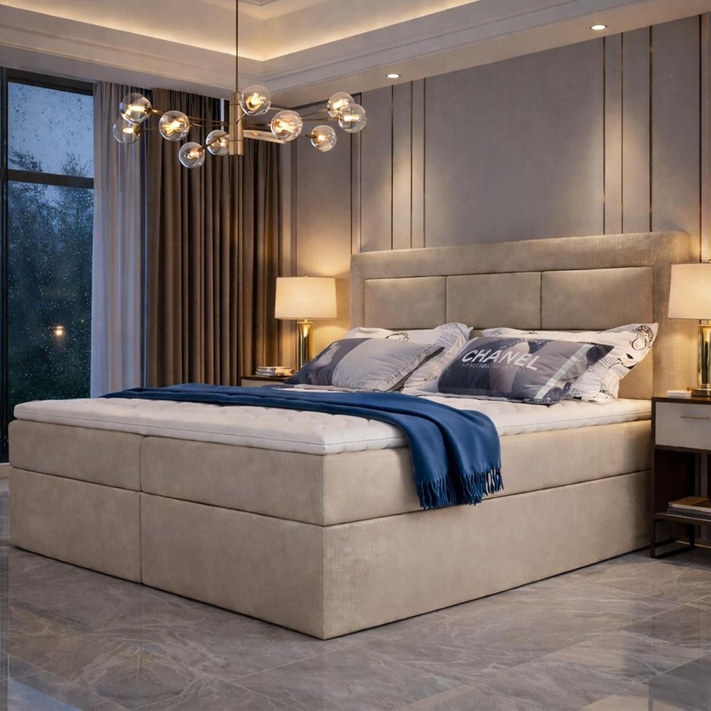 Boxspringbett Vivre Bonellfederkern inkl. Topper 140x200-160x200-180x200