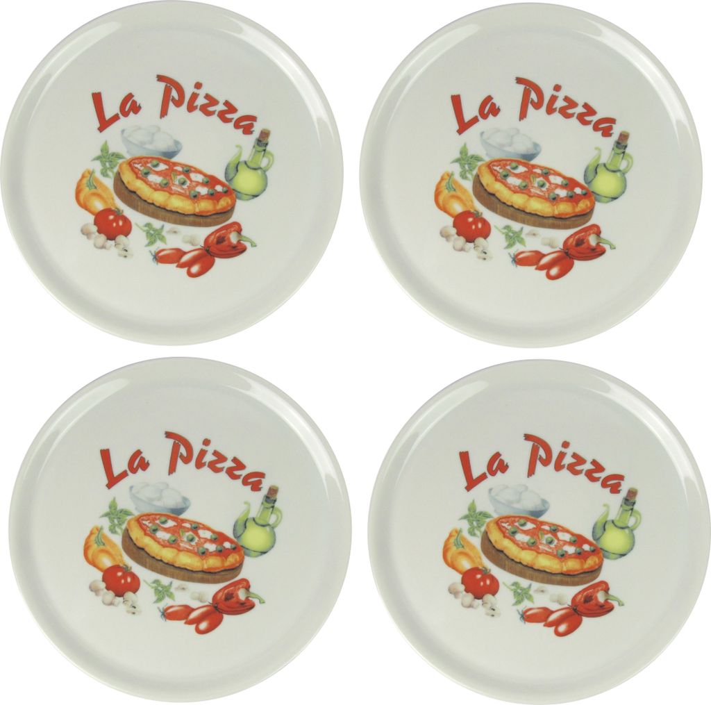 Saturnia Pizzateller mit Muster (4 Stück, La Pizza Ø 31cm) Produktbild 