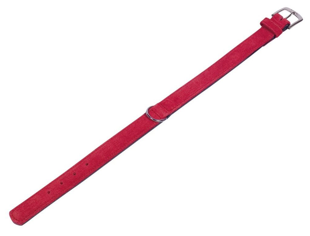 Nobby Halsband "VELOURS" 60 cm (50-58 cm); 28/32 mm, rot (Lollipop)