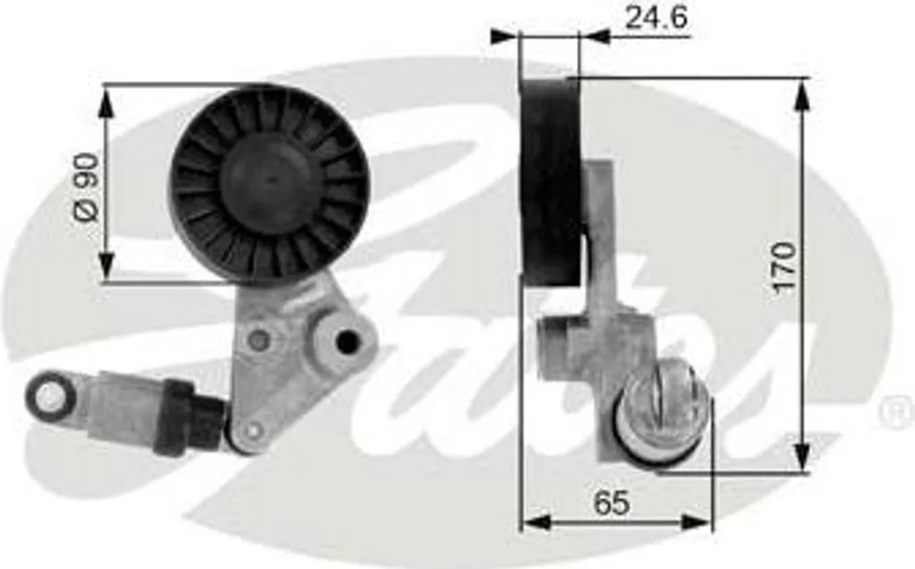 Tendeur Courroie GATES T38239 Haute Résistance pour Moteur Opel et Vectra