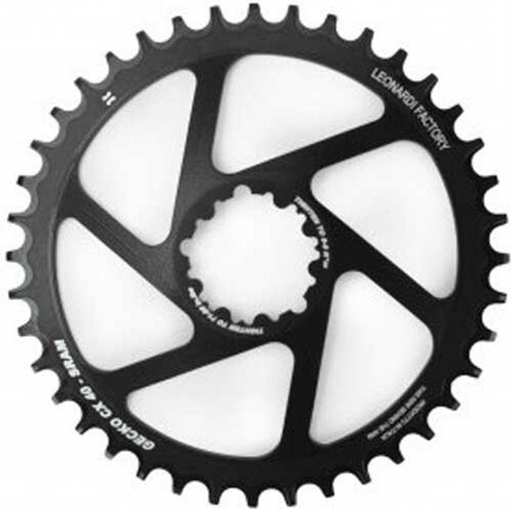 Leonardi Racing Gecko Cx / Gravel Sram Direct Mount Kettenblatt Schwarz 40t Schwarz 40t