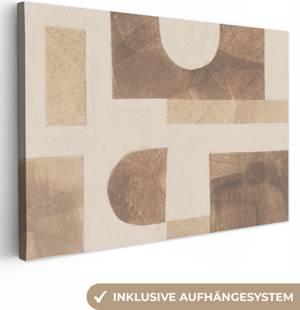 OneMillionCanvasses - Leinwandbilder - 150x100 cm, Abstrakt - Puzzle - Formen - Farben, Wandbilder Kunstdruck Wanddekoration - Foto auf Leinwand ...