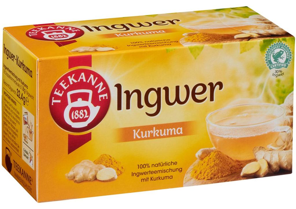 TEEKANNE Ingwer Kurkuma Tee 18 Portionen Produktbild 