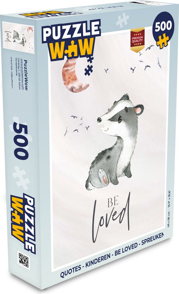 MuchoWow Puzzle 500 Teile Zitate - Geliebt werden - Sprichwörter - Kind - Jungen - Mädchen - Aquarell - Denken - Spiel - Toy