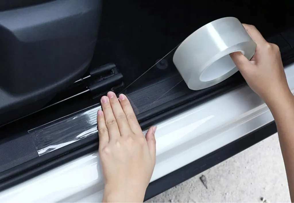 Protection de Bas de Caisse Voiture 5cm/5m Idéal Seuil de Coffre Noir