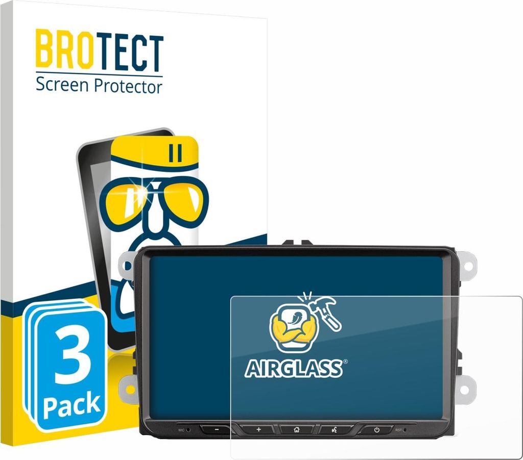 3x BROTECT Schutzglas für Zenec Z-E2065 Schutzfolie Panzer Folie Glas Display Schutz klar