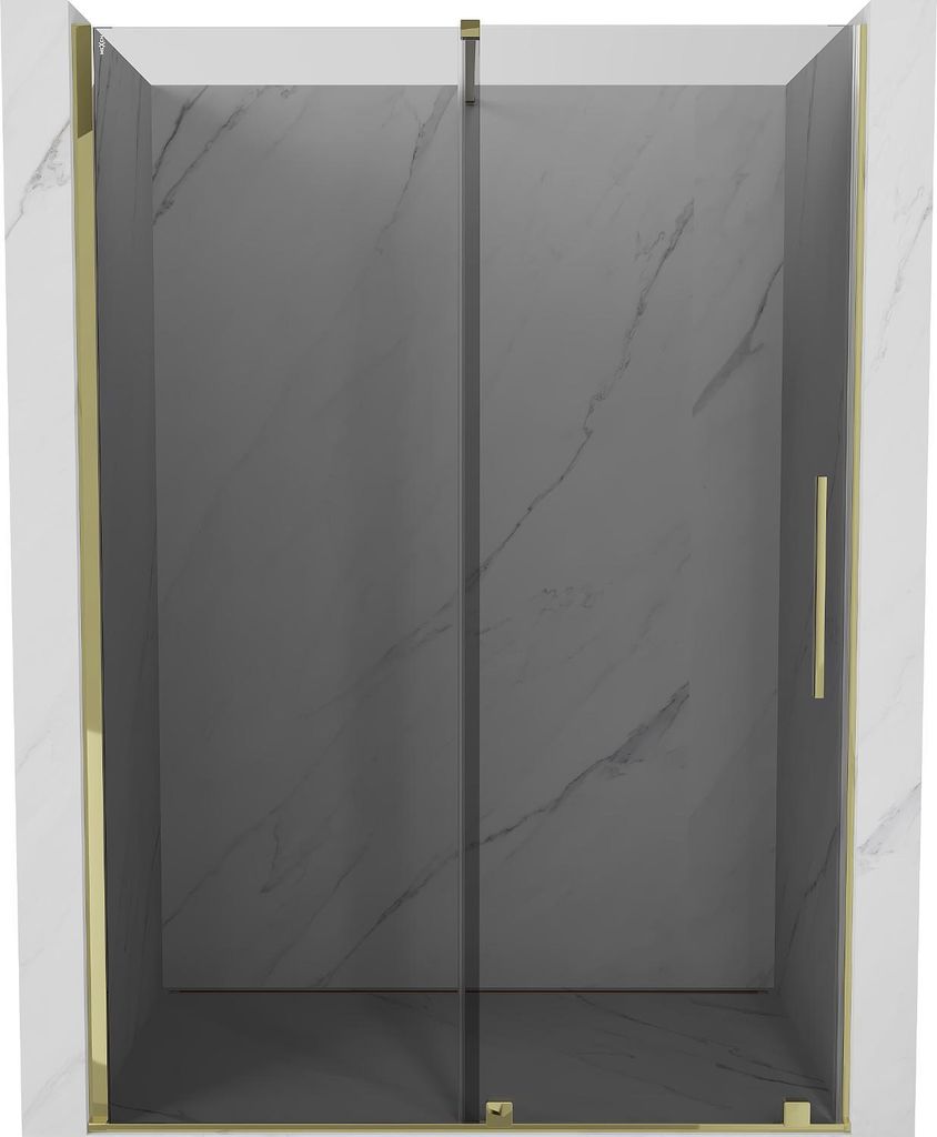 Mexen Velar Schiebetür für Dusche 160 cm, Graphit, Gold - 871-160-000-41-50