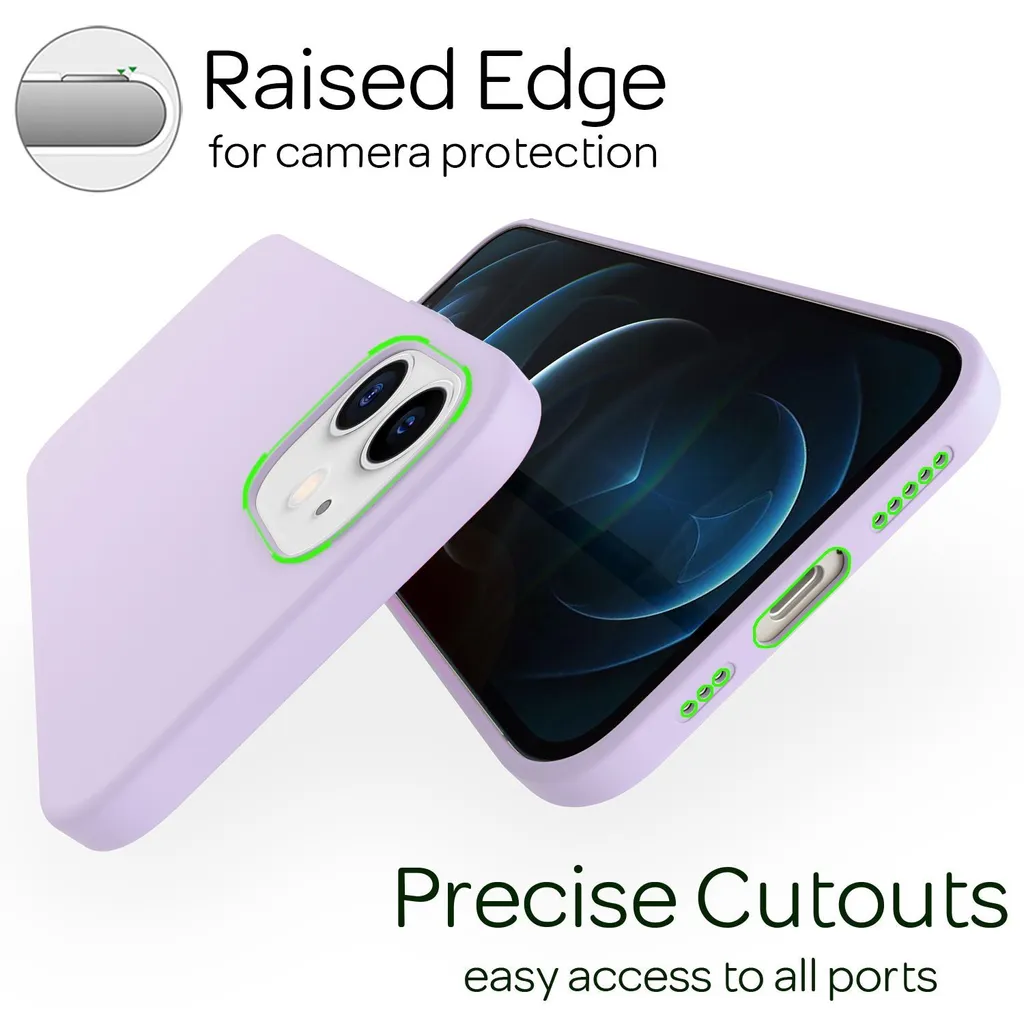 Custodia iPhone 12 Viola NALIA: Silicone Soft Touch e Stile Minimal - 2