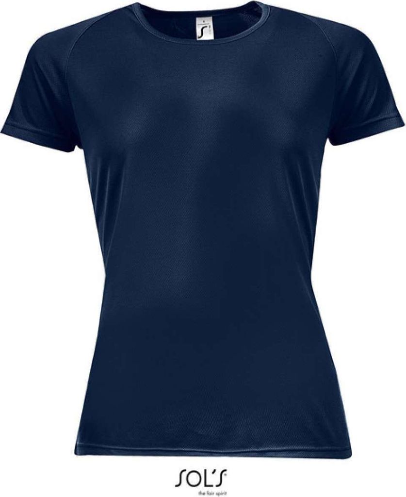 SOLs 01159 | Damen Raglan Sport T-Shirt + Längerer Rücken - Farbe: French Navy - Größe: S