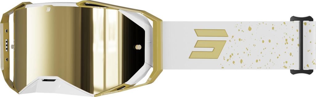 Shot Lite Mist Motocross Brille, weiß/gold, Einheitsgröße Produktbild 