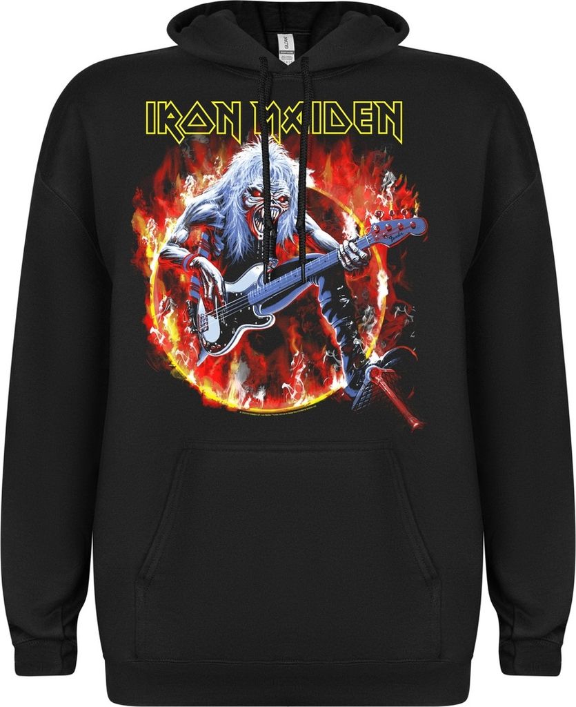 Iron Maiden Eddie Live Flames Kapuzenpullover