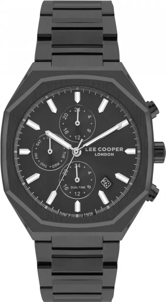 Montre Homme Gris Foncé Lee Cooper LC07617.060 - Finition Brossée