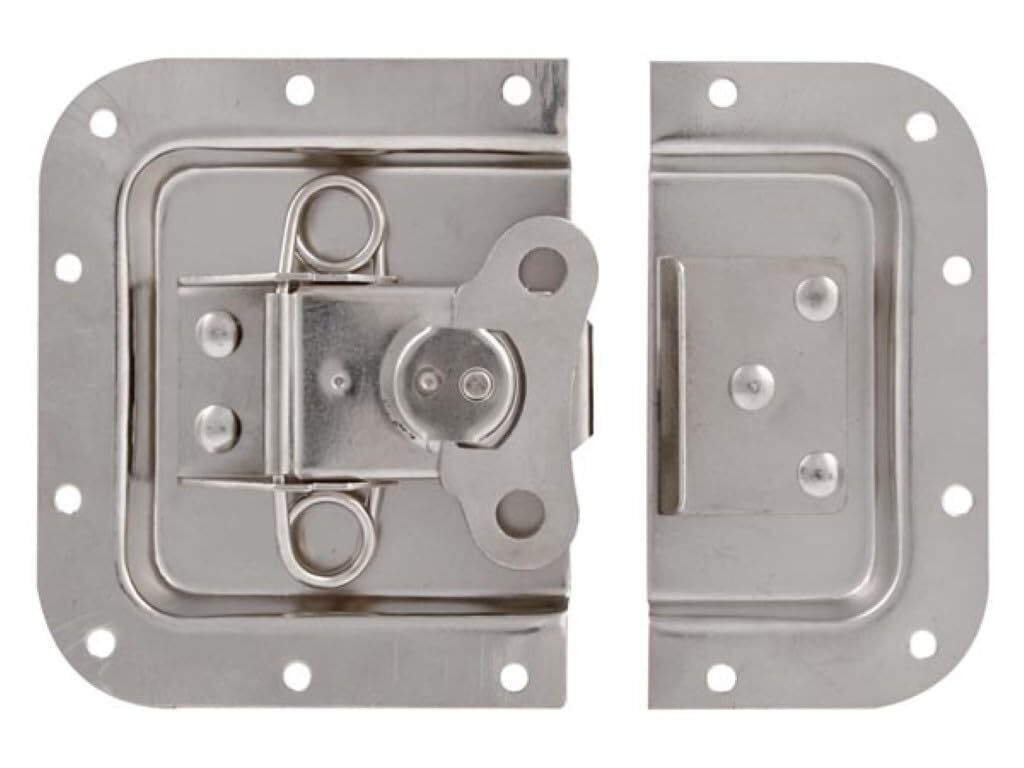 HQ-Power Verschluss, für Flightcase, 171 x 126 mm, Metall, Weiß