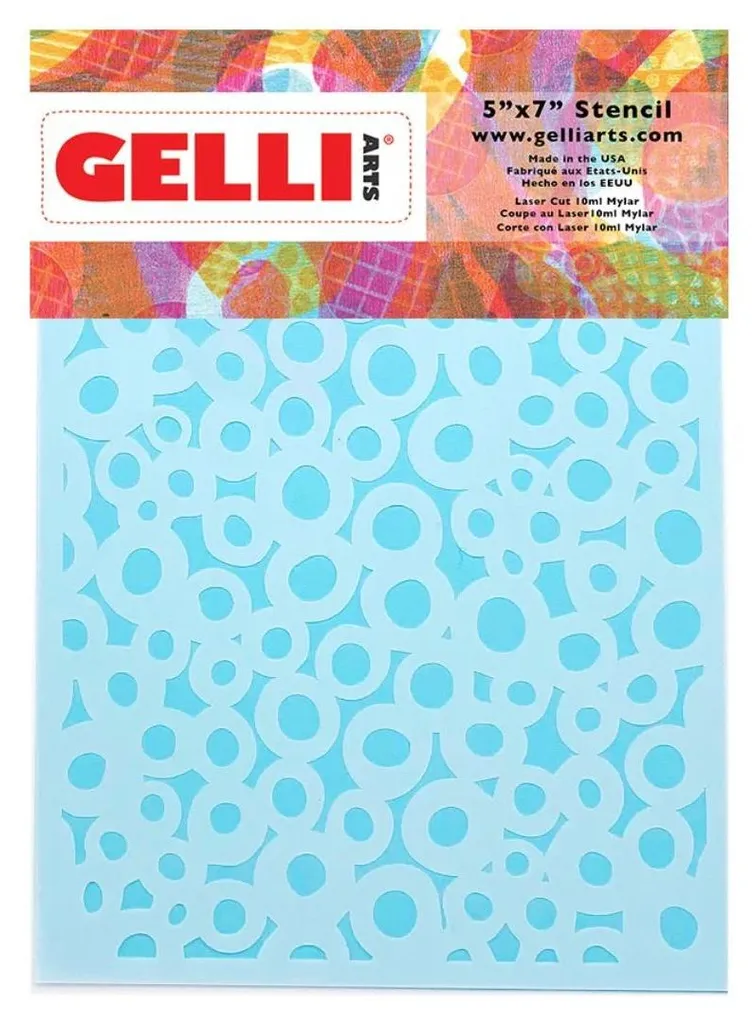 Pochoir de Texture Dots Gelli Arts pour Scrapbooking et Mixed Media 12,7cm