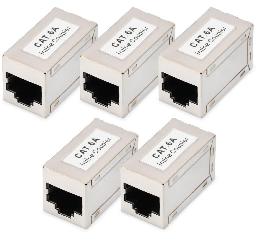 CAT 6A Modulare Kupplung, geschirmt, 5 Stück Produktbild 