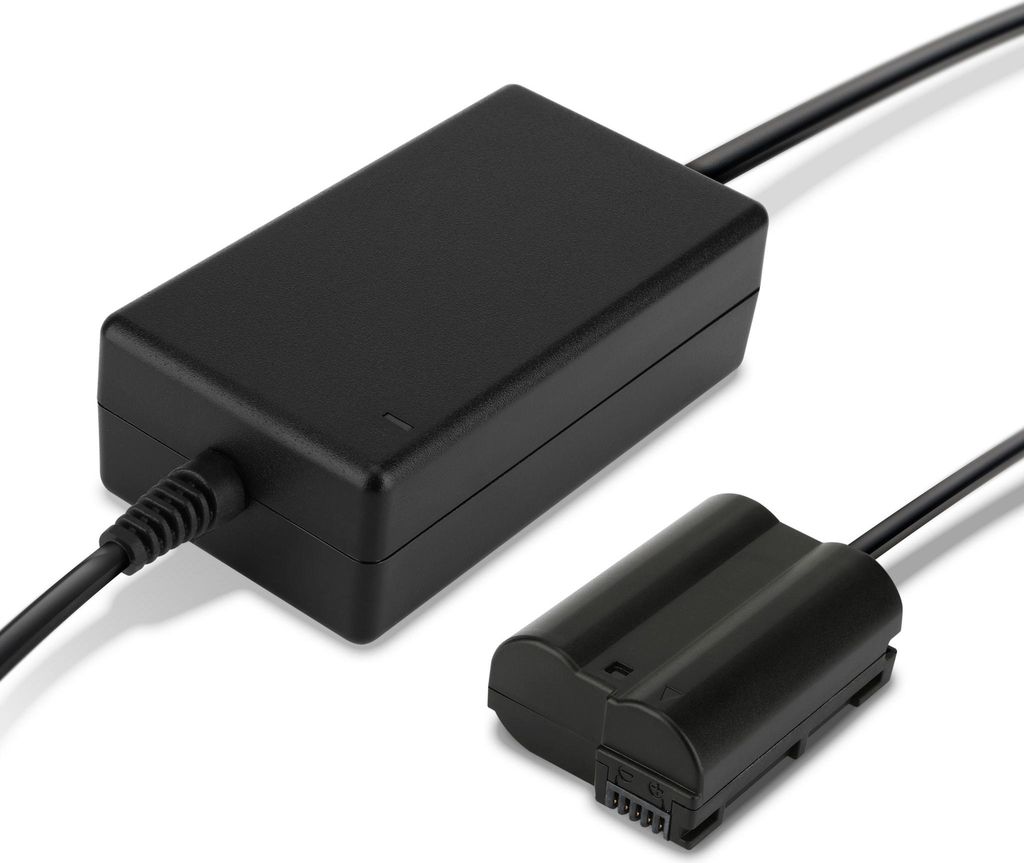 subtel Netzteil EH-5 + EP-5B, EH-5a EH-5b EH-5c kompatibel mit Nikon 1 V1, D500, D600 D610, D7000 Kamera, Camcorder ca. 3,5m + Akku Dummy DC Kupple...