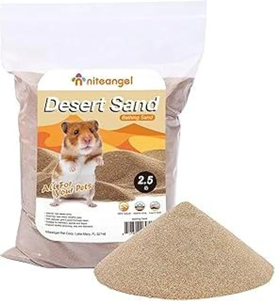 Niteangel Hamster Sand 1kg | Sabbia Deserto Naturale per Bagno Roditori
