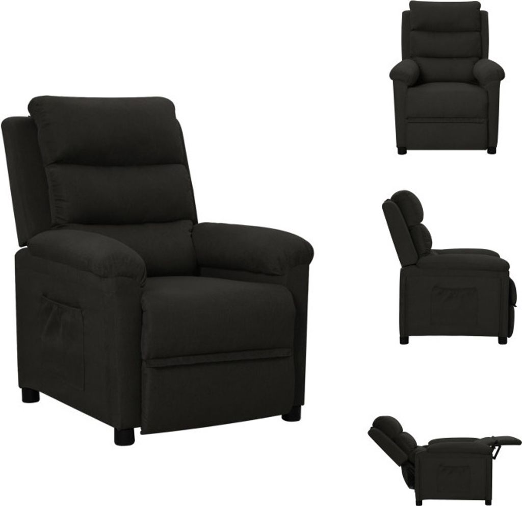 vidaXL Relaxsessel Schwarz Stoff - Sessel