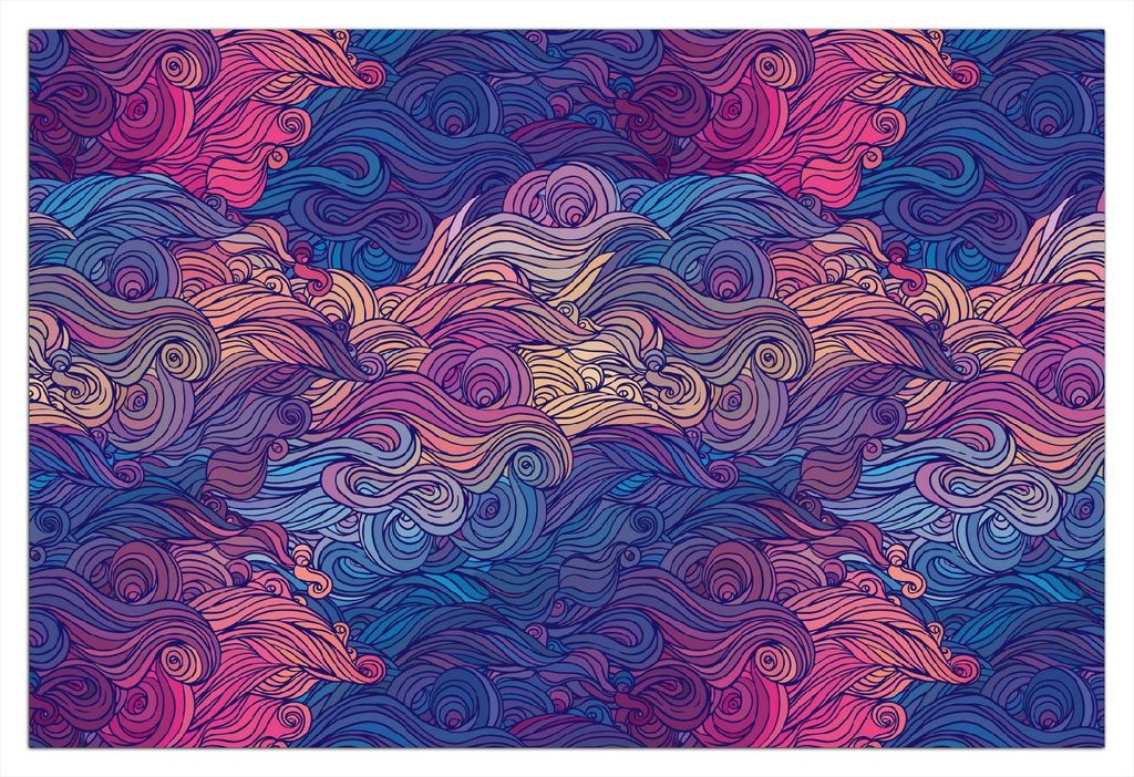 Wallario Poster - Fantasievoller Wirbel, Kunstdruck Größe: 61 x 91,50 cm