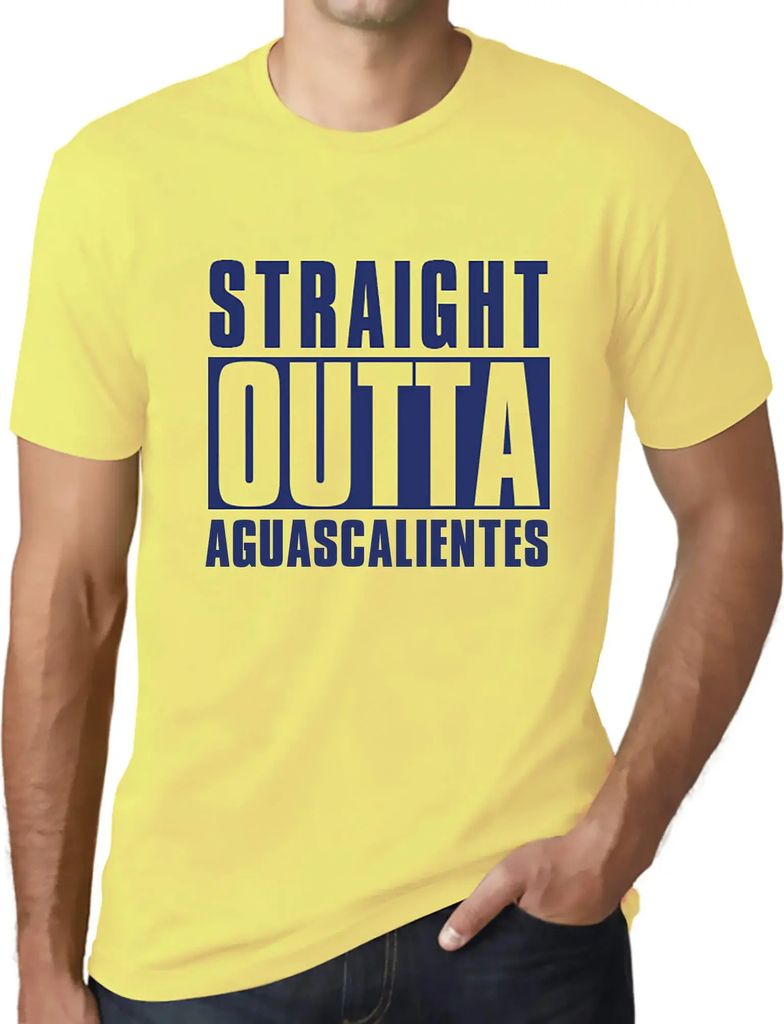 Herren Grafik T-Shirt Direkt aus Aguascalientes – Straight Outta Aguascalientes – Öko-Verantwortlich Vintage Jahrgang Kurzarm Lustige Druck Ge...