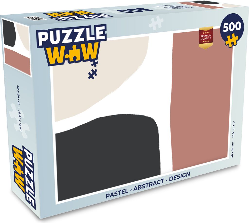 MuchoWow Puzzle 500 Teile Pastell - Abstrakt - Design - 500 Teile - Kinder - Selberbauen - Puzzlespiele