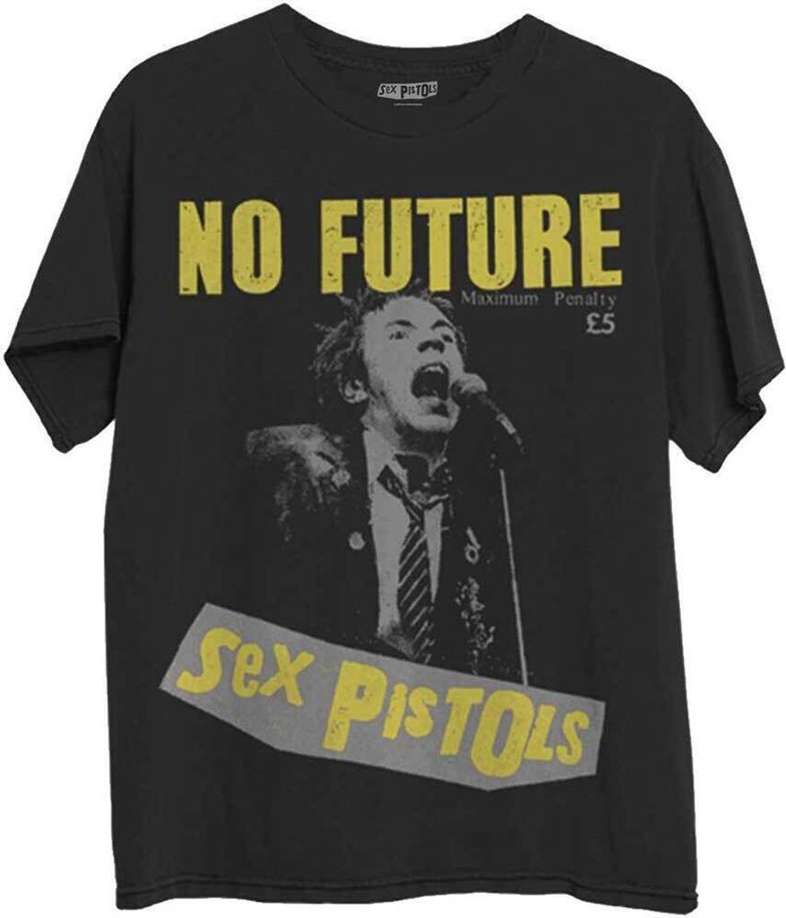Pistols - "No Future" T-Shirt für Herren/Damen Uni RO4013 (M) (Schwarz)