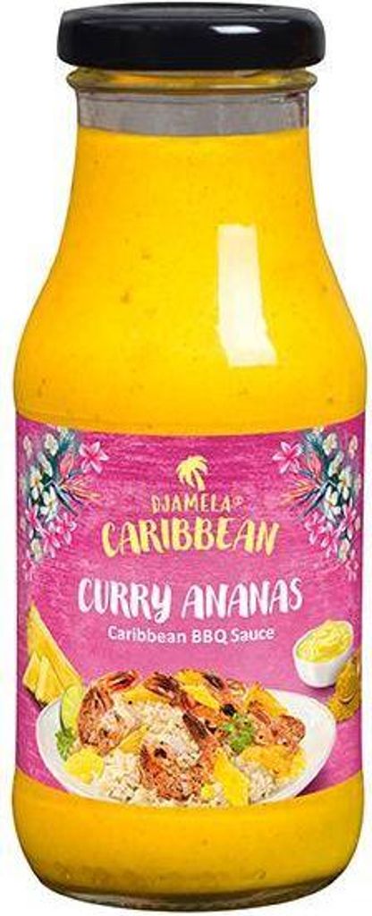 Djamela Curry Ananas Sauce 240 Ml Glas Vegetarisch Produktbild 