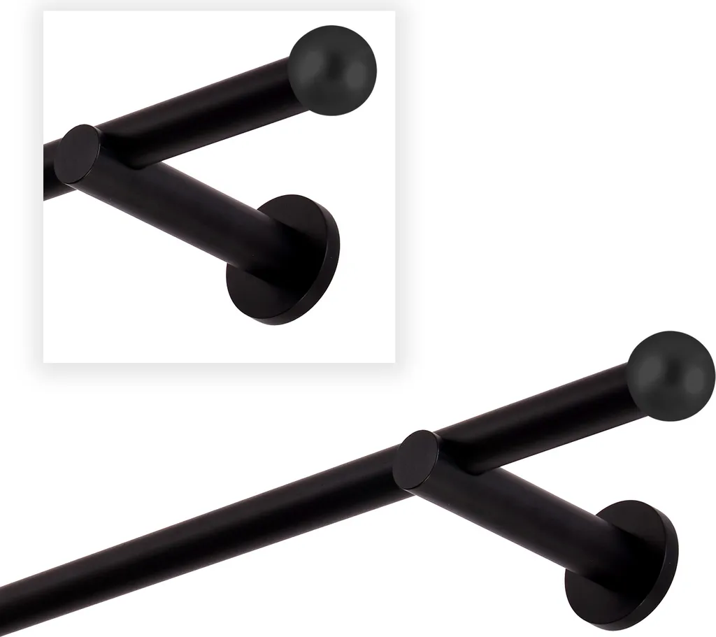 Miglior Bastone Tenda Nero 480 cm Metallo 19 mm Sfera - Prezzo Top - 3