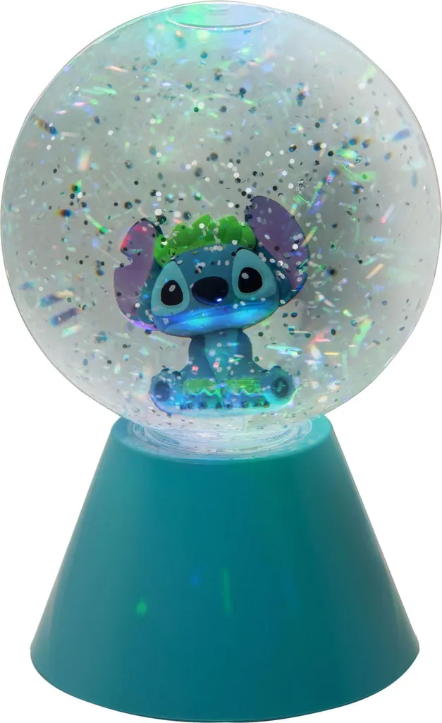 Veilleuse enfant Stitch Disney pailletée 17cm pour déco de chambre