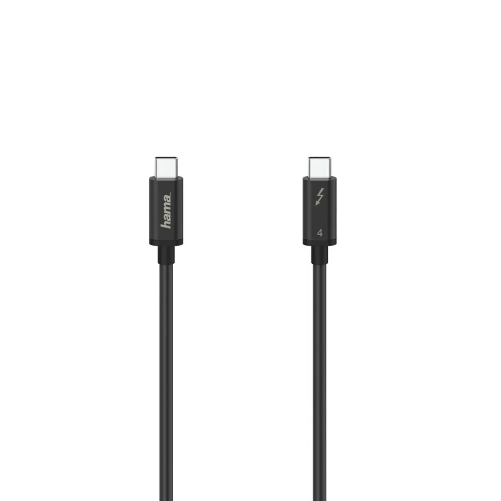 Cavo Hama USB-C 40Gbps 0,8m Nero: Eleganza e Potenza Thunderbolt 4