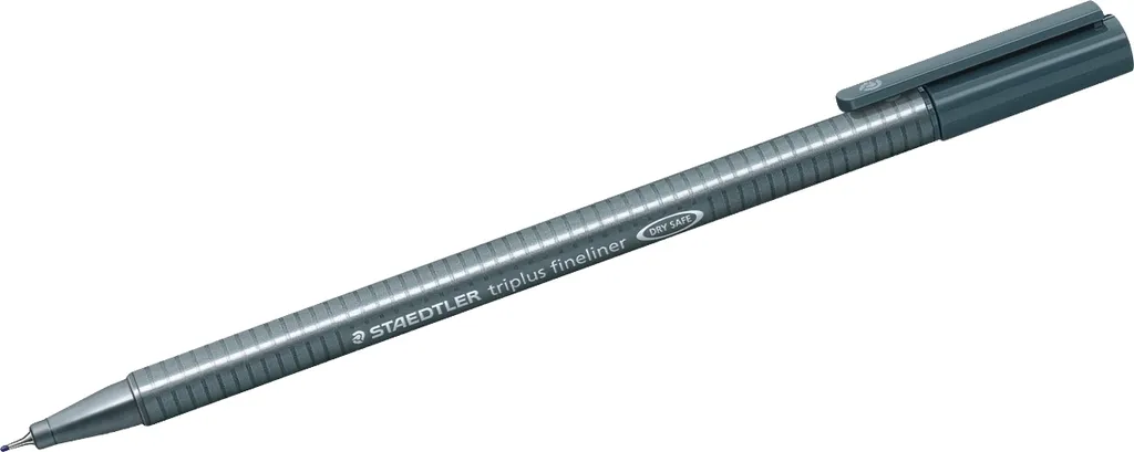 Staedtler 334-8 Triplus Fineliner 0,3 mm Gris - Lot de 10 Feutres Fins