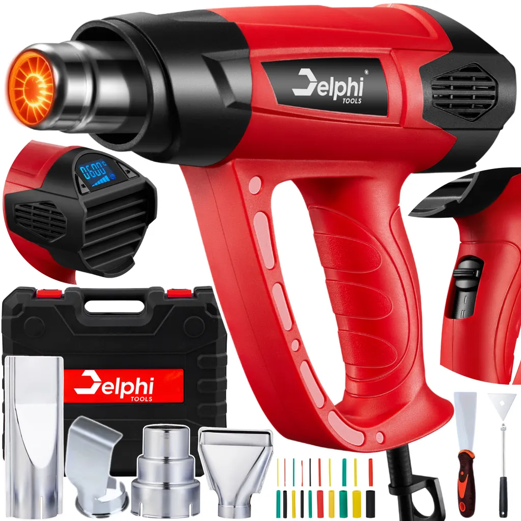 Pistola Termica 1800W con Display LCD – 600°C – 4 Ugelli – Delphi Tools con Valigetta - 6