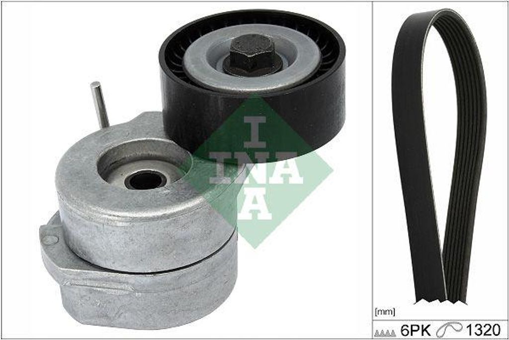 INA 529 0346 10 Keilrippenriemensatz OE 51821653 kompatibel mit Mito, Fiorino, Grande Punto, Linea, Punto, Agila A, Agila B, Astra H, Astra (A04), ...