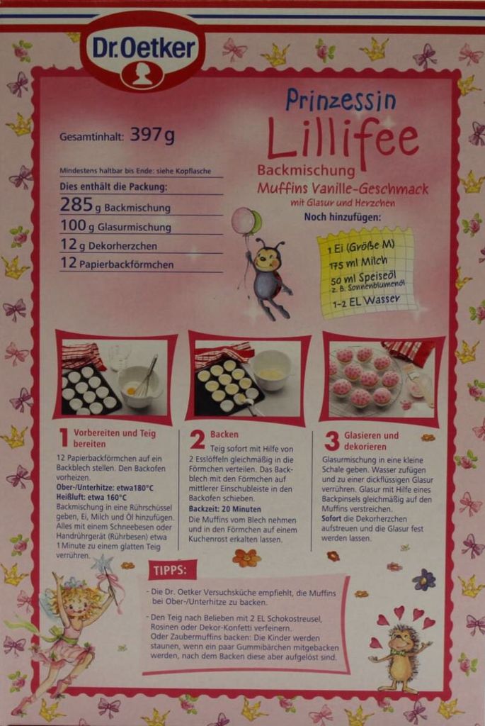Dr. Oetker Princess Lillifee muffiny s ružovou polevou Obrázok produktu 6