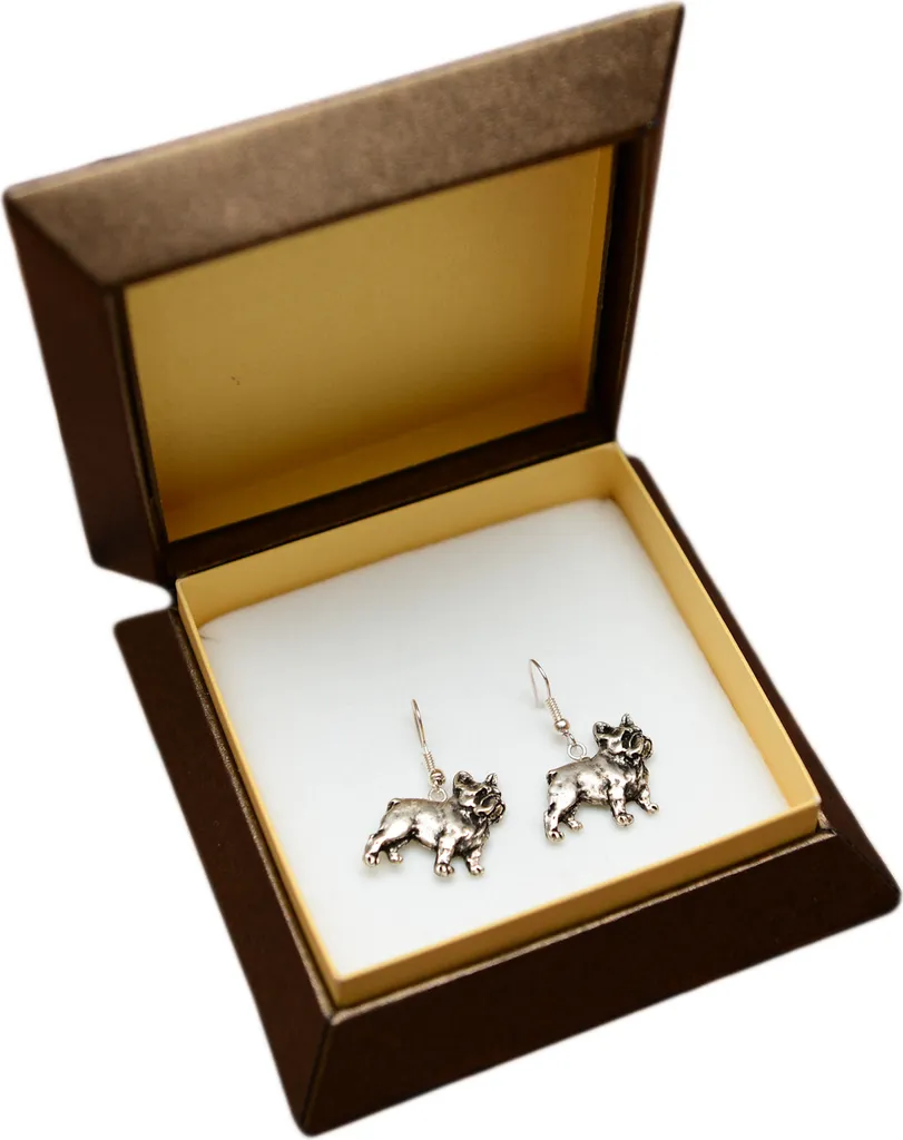 Orecchini Pendenti Bulldog Francese | Gioielli Art-Dog Regalo Ragazza