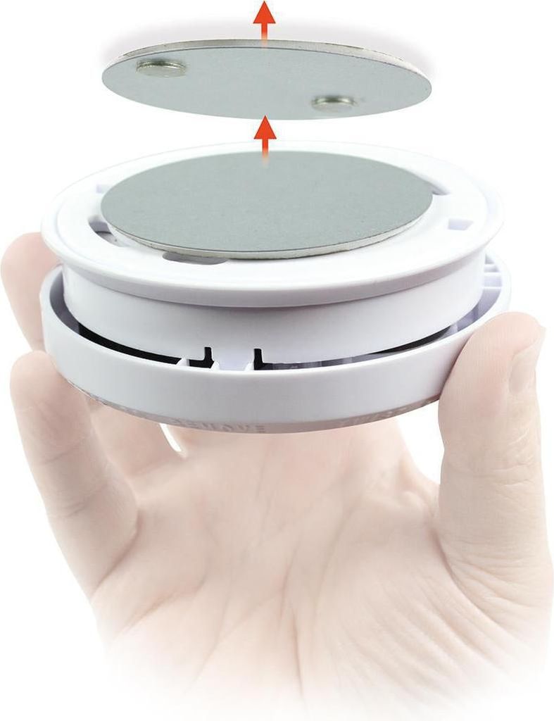 Nedis Detektor-Halterung - Durchmesser: 70 mm - Magnetisch - Doppelseitiges Klebeband - Silber