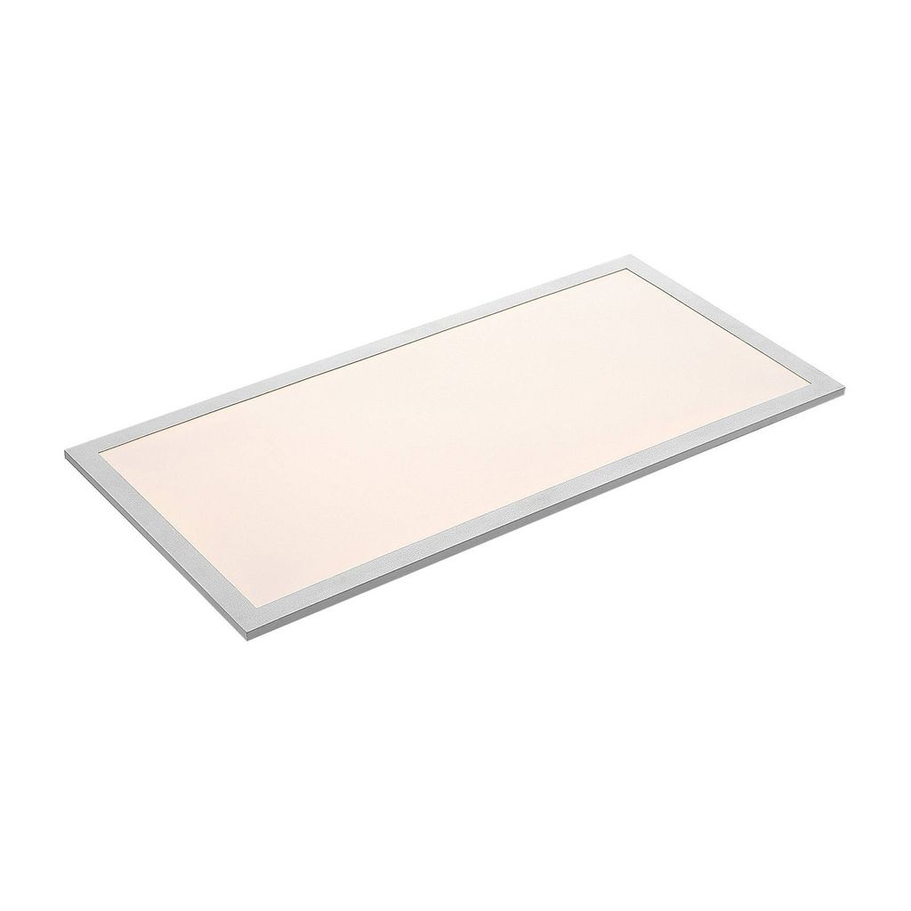 Lindby LED-Panel Stenley, 4.000 K, 60cm x 30cm, silber/weiß