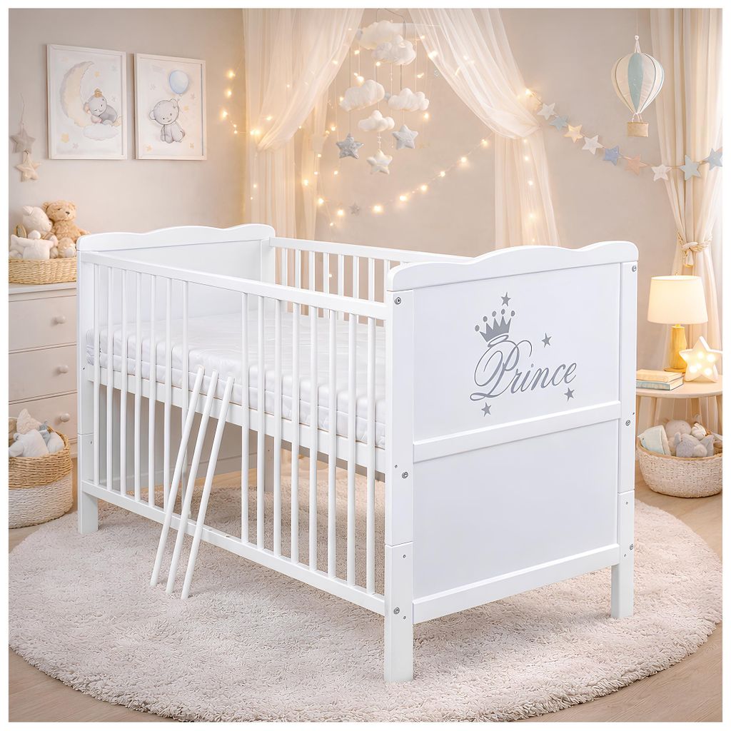 Baby-Delux Babybett Kinderbett 2in1 Prince Motiv 120x60 Produktbild 