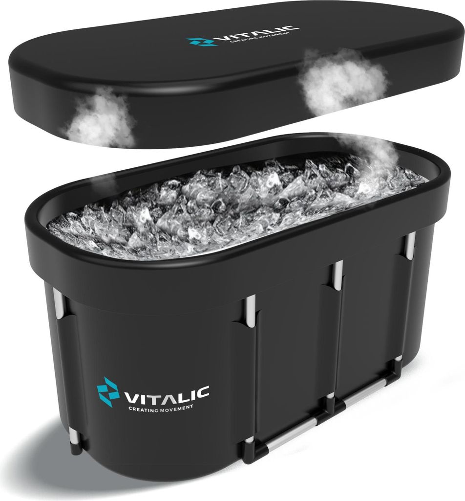 Vitalic Eisbad 115 cm – Eisbade-Tonne für Morgenroutine, Fokus & Regeneration | Immunsystem-Boost, Muskelheilung & mentale Stärke | Kaltwasserb...