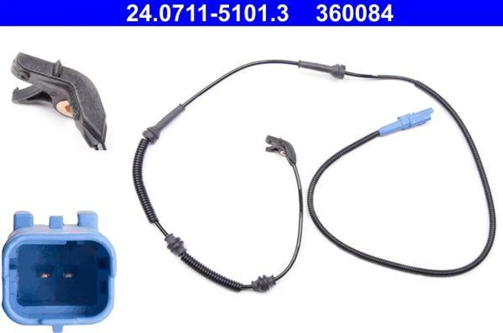 Sensore ABS ATE 24.0711-5101.3 per Citroën C5 - Standard OE 454586