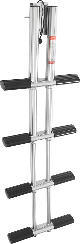 Escabeau télescopique 4 marches compact avec hauteur réglable 105cm