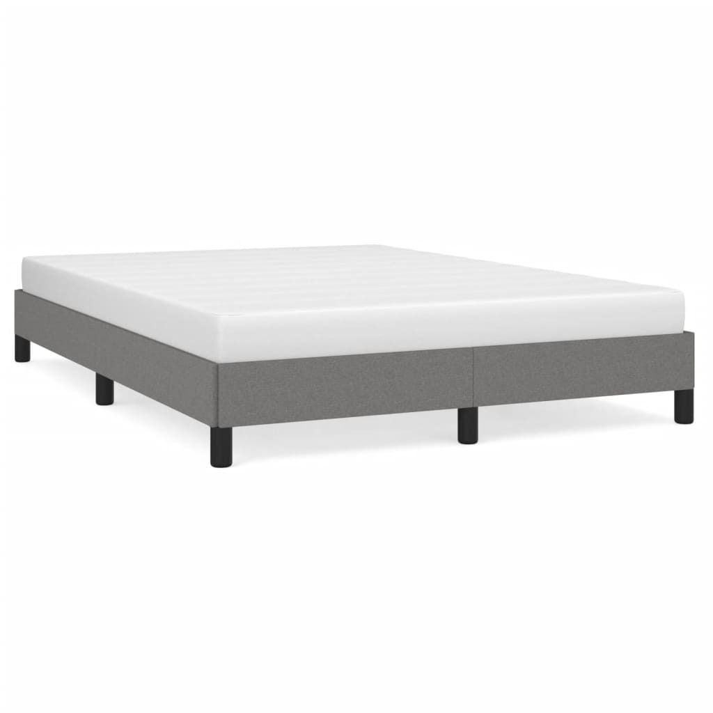 vidaXL Cadre de lit sans matelas gris foncé 140x190 cm Image du produit 