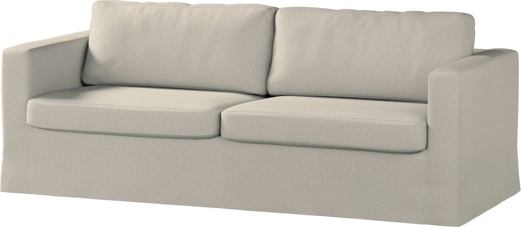 Dekoria Bezug für Karlstad 3-Sitzer Sofa nicht ausklappbar, lang, beige, Bezug für Sofahusse, Karlstad 3-Sitzer