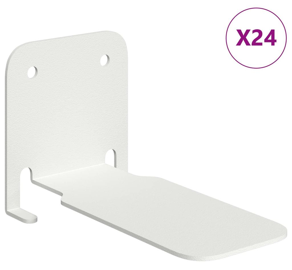 Schwebendes Regal mit Regal 24 pcs Weiß 6 x 10,8 x 6,6 cm