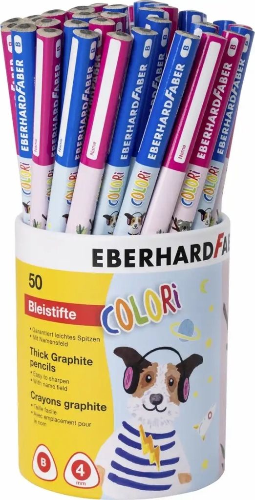 EBERHARD FABER Schreiblernstift Colori Köcher mit 50 Schreiblernstiften 50 Stück