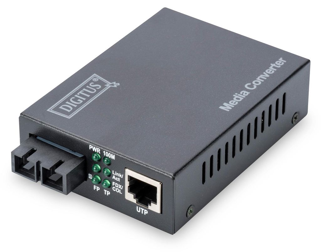 DIGITUS Fast Ethernet Medienkonverter, RJ45 / SC