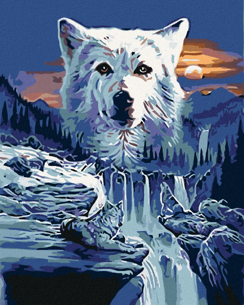 Zuty Diamond Painting Professionale Lupo 40x50 - Arredo Artistico